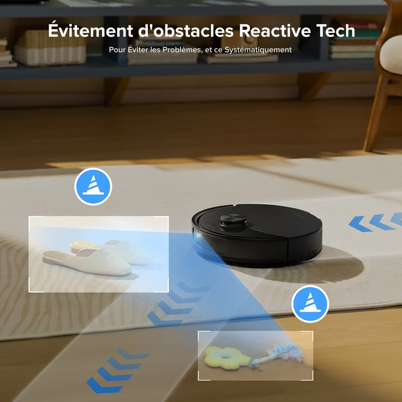 Roborock Q10 S5+ Set robot aspirateur laveur de VibraRise 2.0 avec avec station de vidage automatique
