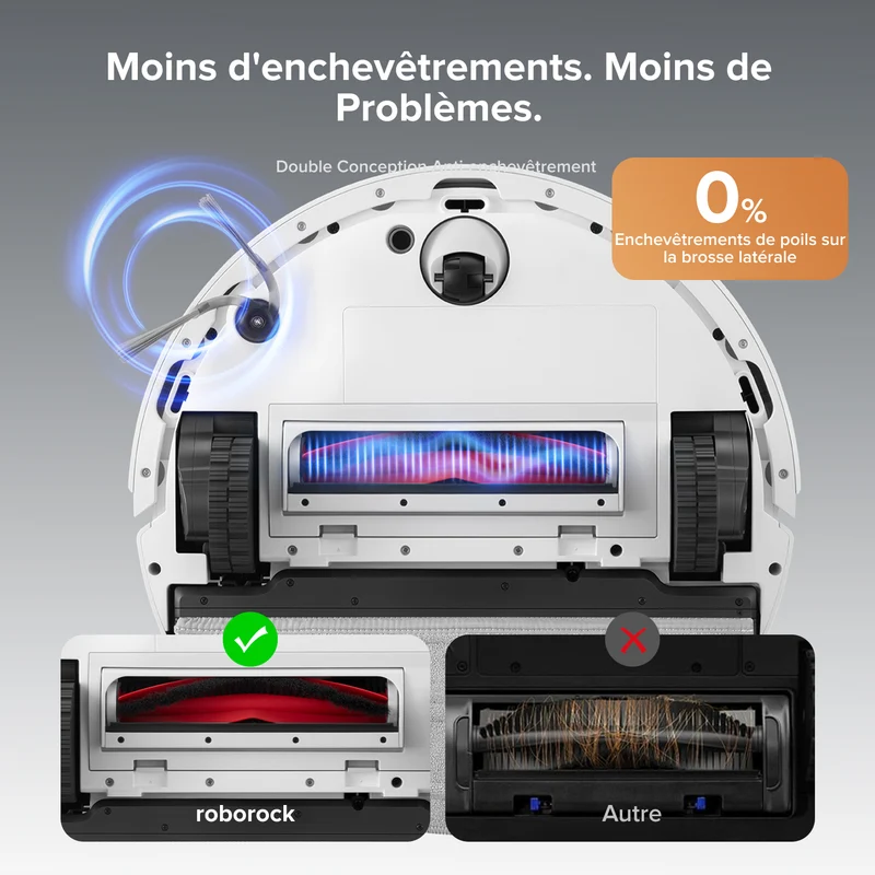 Roborock Q10 S5+ Set robot aspirateur laveur de VibraRise 2.0 avec avec station de vidage automatique