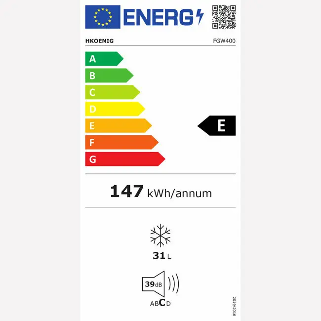 HKoenig Mini congélateur pose libre 32L