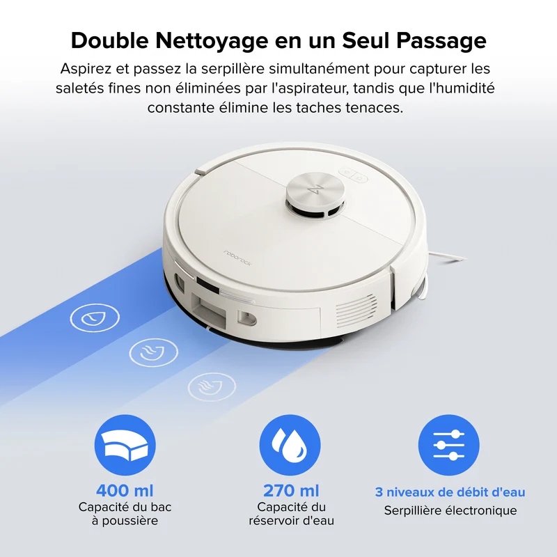 Roborock Q7 L5 robot aspirateur avec aspiration de 8 000 Pa