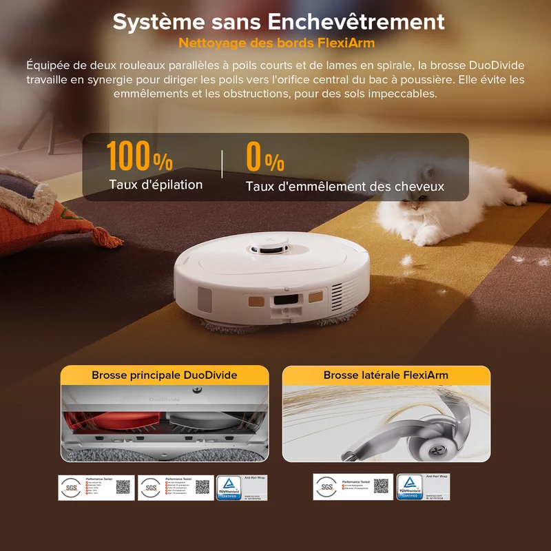 Roborock Qrevo S5V ( Qrevo Pro amélioré ) robot aspirateur laveur avec station d’accueil multifonctionnelle