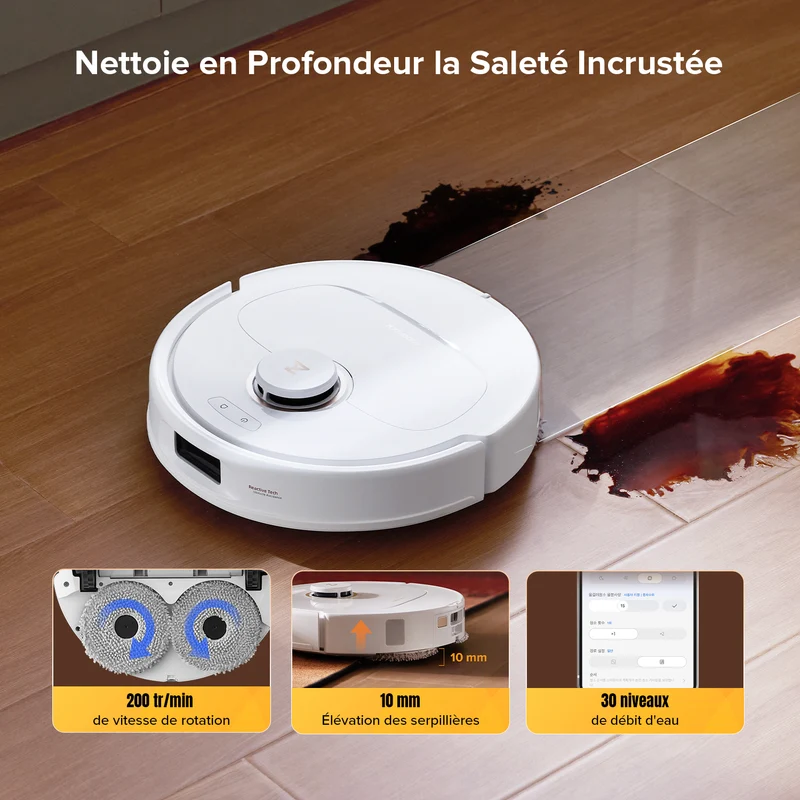 Roborock Qrevo S5V ( Qrevo Pro amélioré ) robot aspirateur laveur avec station d’accueil multifonctionnelle