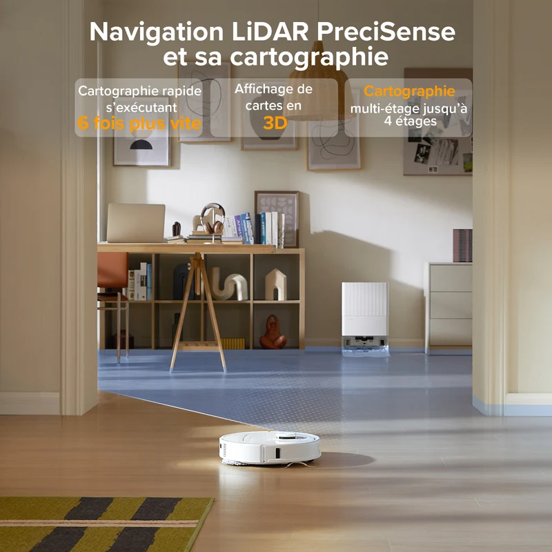 Roborock QV 35A ( Qrevo S amélioré ) robot aspirateur laveur avec station d’accueil multifonctionnelle