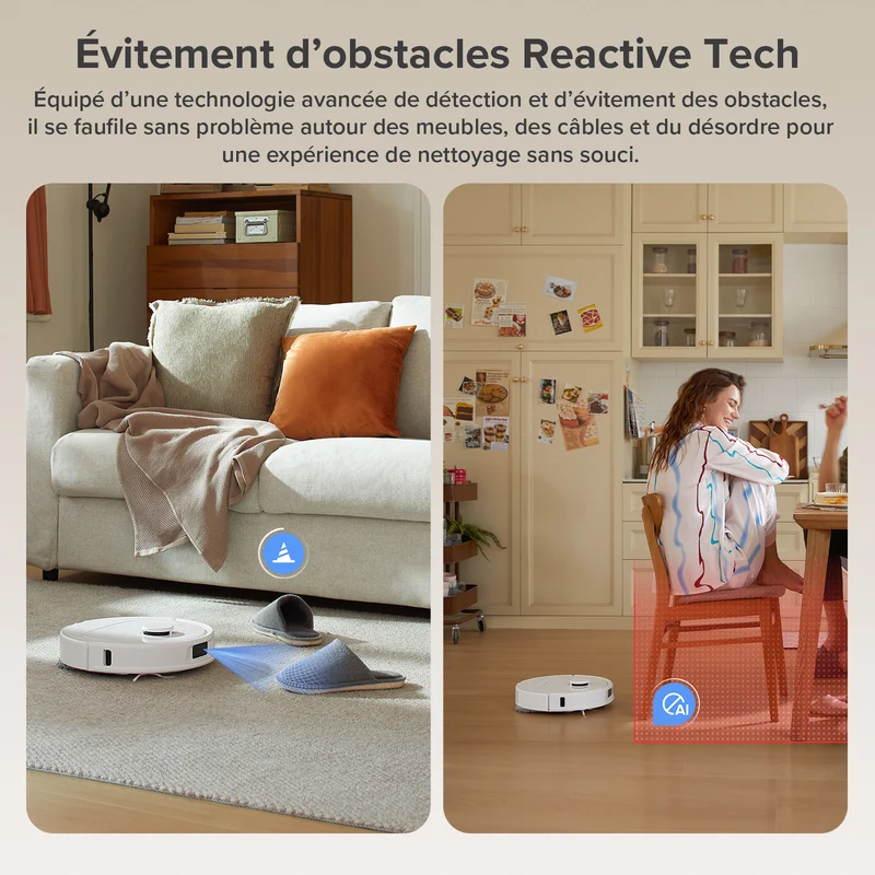 Roborock QV 35A ( Qrevo S amélioré ) robot aspirateur laveur avec station d’accueil multifonctionnelle