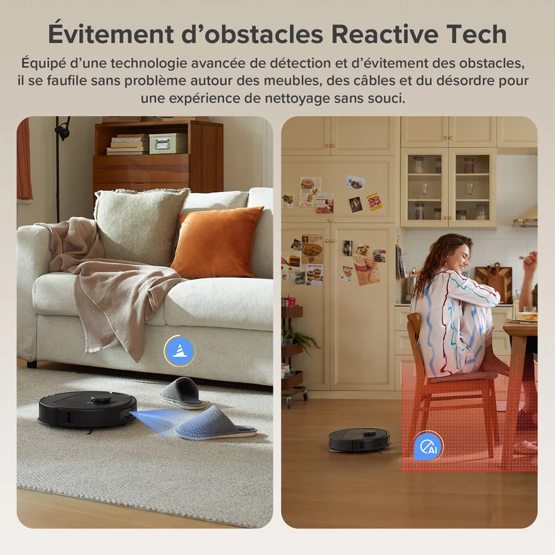 Roborock QV 35A ( Qrevo S amélioré ) robot aspirateur laveur avec station d’accueil multifonctionnelle
