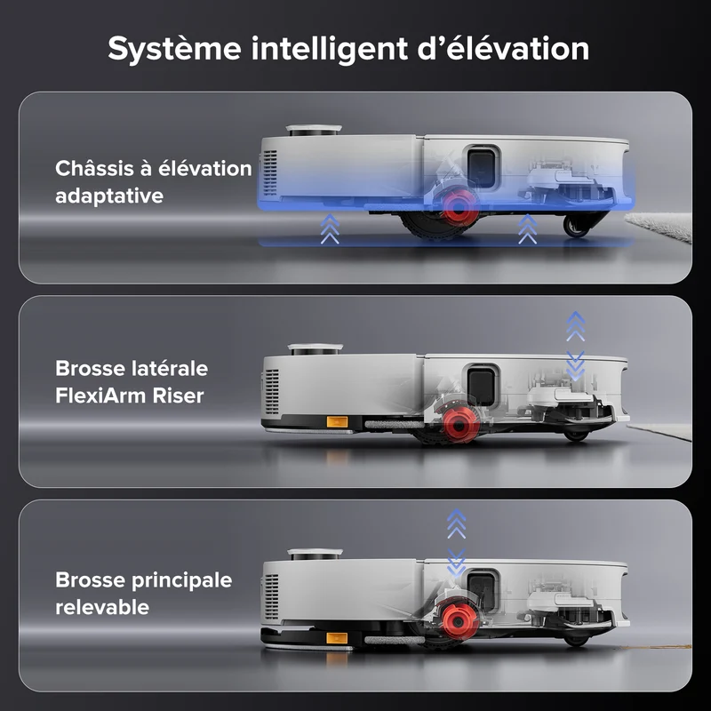 Roborock Saros 10 ( S8 MaxV Ultra amélioré ) robot aspirateur laveur avec station d’accueil multifonctionnelle RockDock® Ultra