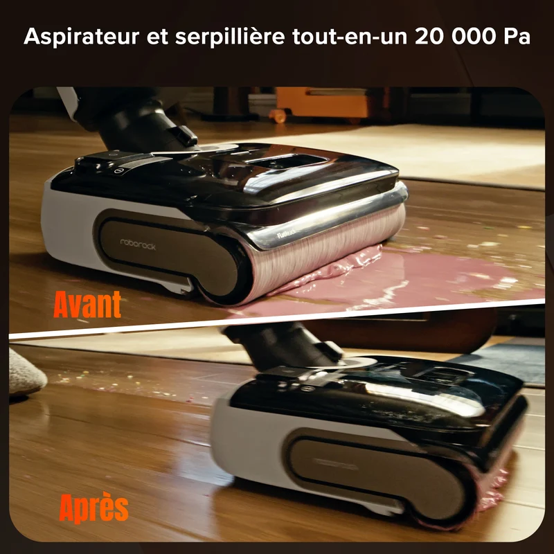 Roborock F25 GT aspirateur laveur sans fil sec et humide