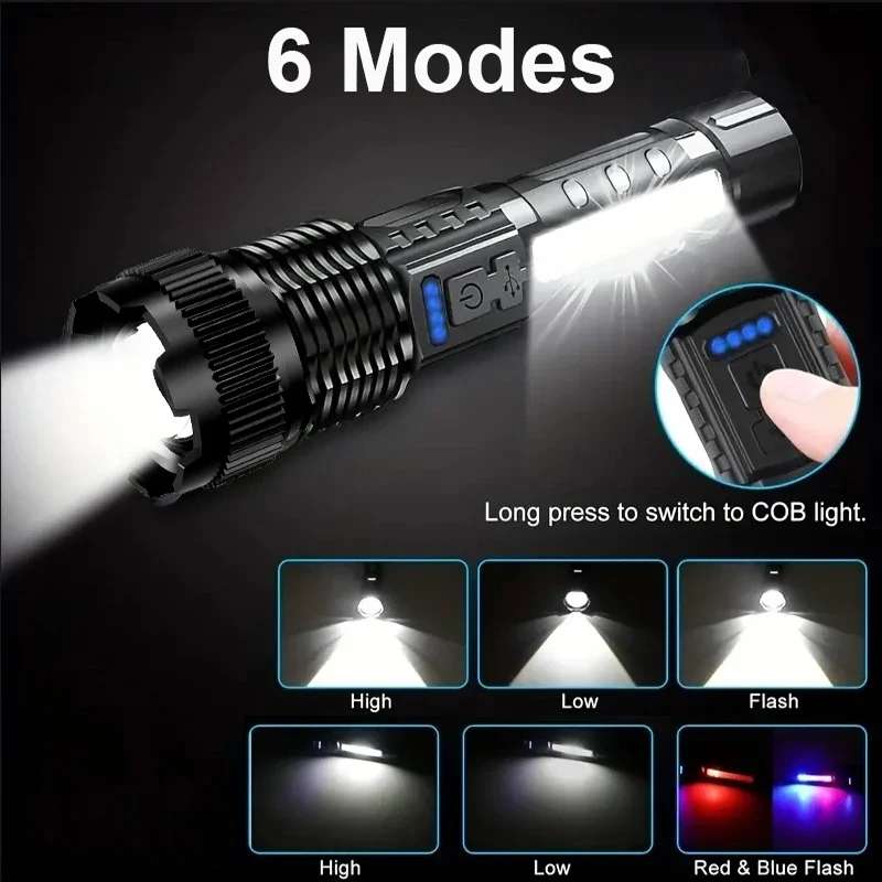 Lampe Torche LED Haute Puissance Rechargeable