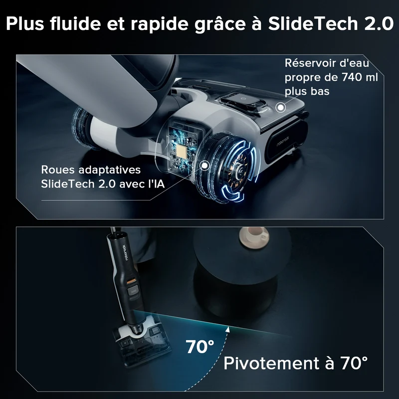 Roborock F25 ACE Combo 5-en-1 aspirateur laveur sans fil sec et humide