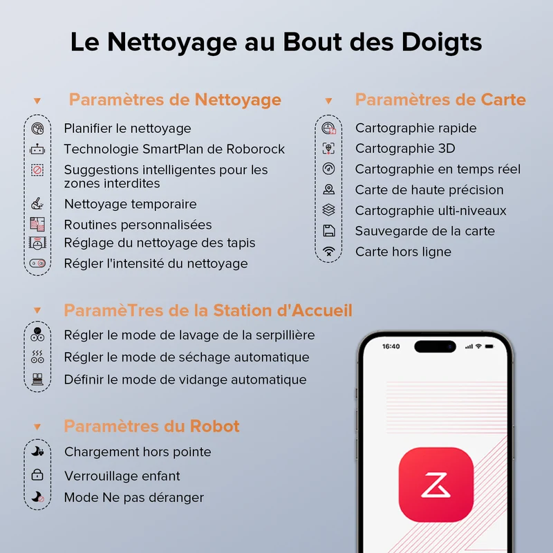 Roborock Qrevo Edge S5A robot aspirateur laveur avec station d’accueil multifonctionnelle 3.0