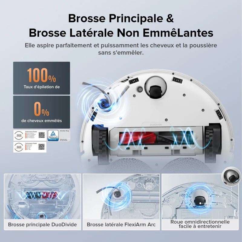 Roborock Qrevo Edge S5A robot aspirateur laveur avec station d’accueil multifonctionnelle 3.0