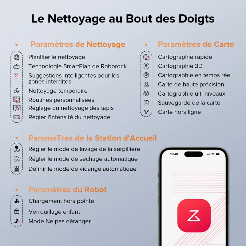 Roborock Qrevo Edge S5A robot aspirateur laveur avec station d’accueil multifonctionnelle 3.0