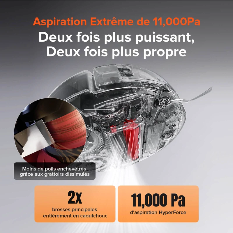 Roborock Qrevo Slim robot aspirateur laveur avec Système autonome StarSight™