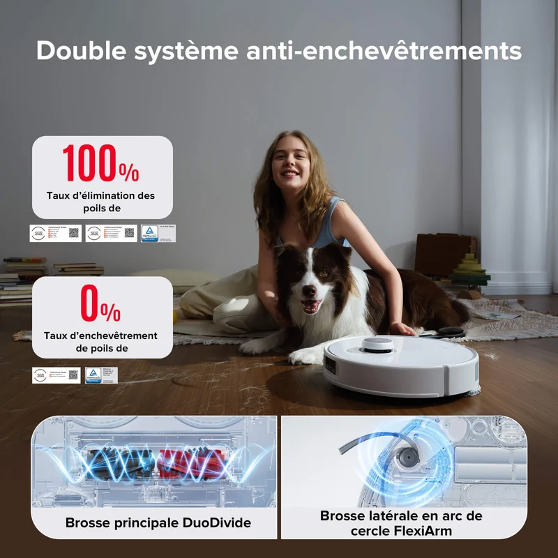 Roborock Qrevo Curv robot aspirateur laveur avec station multifonction 3.0