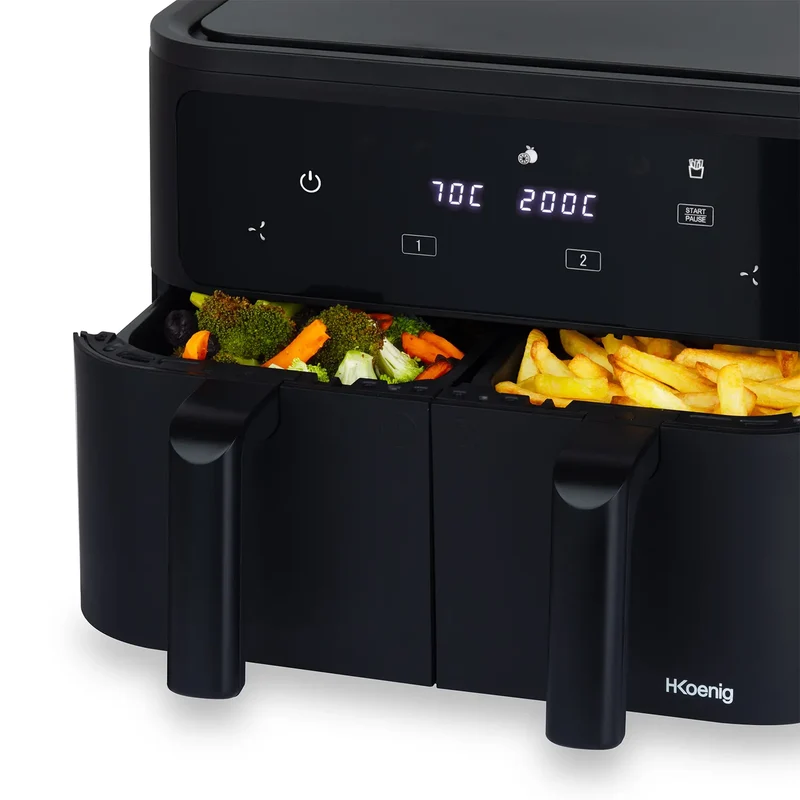 HKoenig Friteuse sans huile double bac 9L