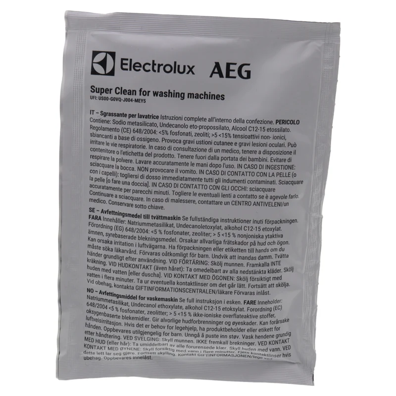 Electrolux AEG Zanussi sgrassante pulitore anti muffa morchia lavatrice 12 mesi