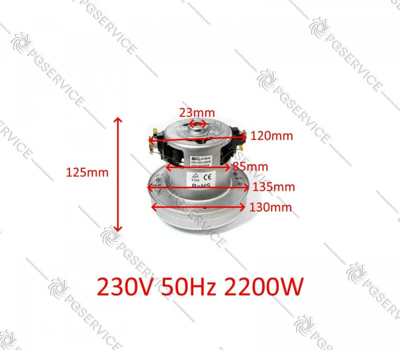 SKL motore 2200W 230V aspirapolvere come DOMEL 462.3.652 per Rowenta