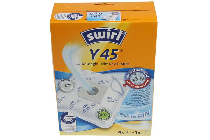 Swirl Y45 4 sacchi microfibra aspirapolvere Darel QZ DeLonghi Orbit Romeo Cleos