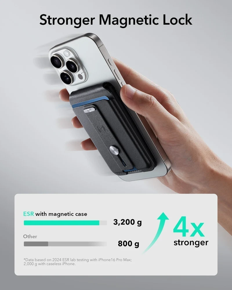 iPhone 17 Classic Hybrid Magnetic Case (Camera Control, Stash Stand) with Wallet Stand Bundle - Frosted Blue