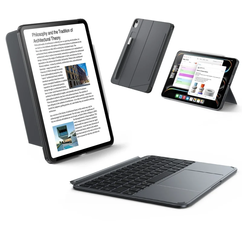 iPad 10th Gen 2022 Bundle Shift Keyboard Case with Geo Digital Pencil -US Layout-Dark Gray