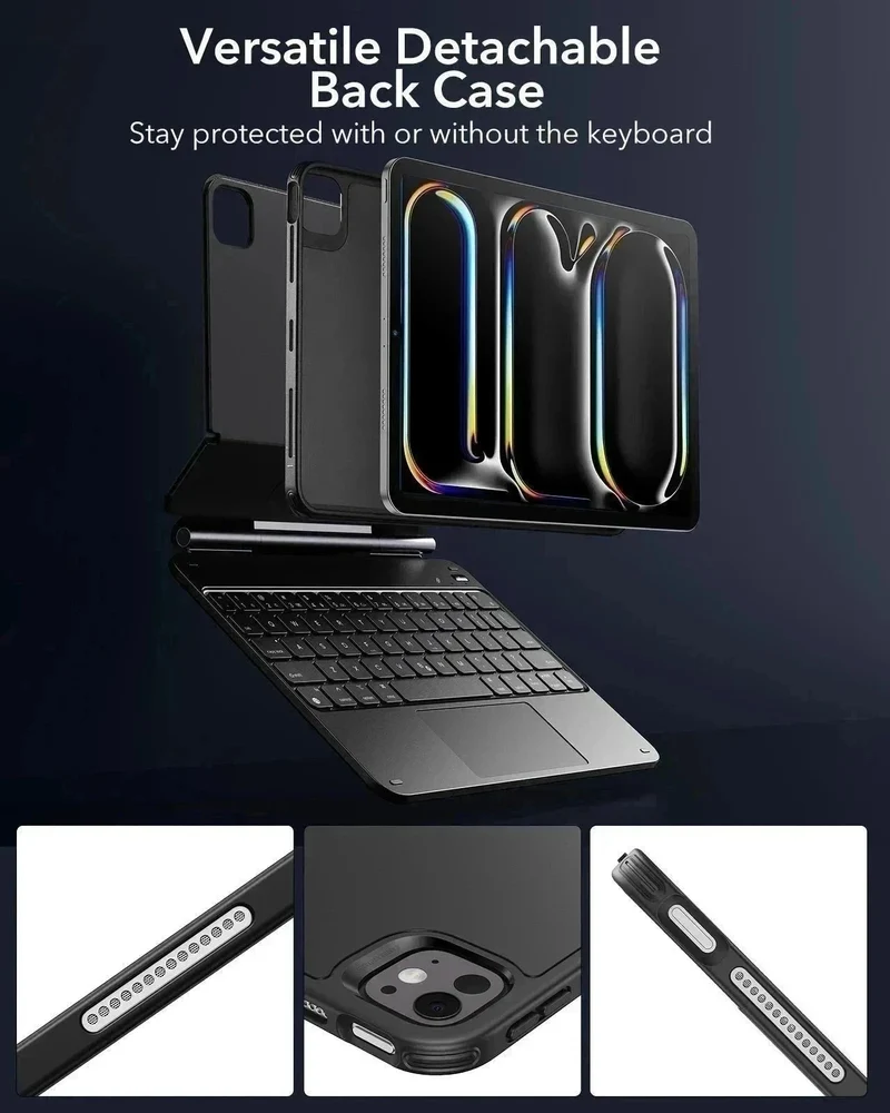 iPad Pro 11ʺ (2025) Rebound Magnetic Keyboard Case 360 Pencil Bundle - US Layout-Black
