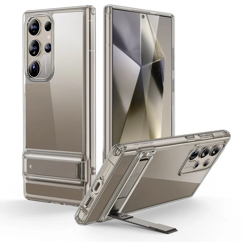 Galaxy S24 Ultra Boost Kickstand Case - Clear Grey