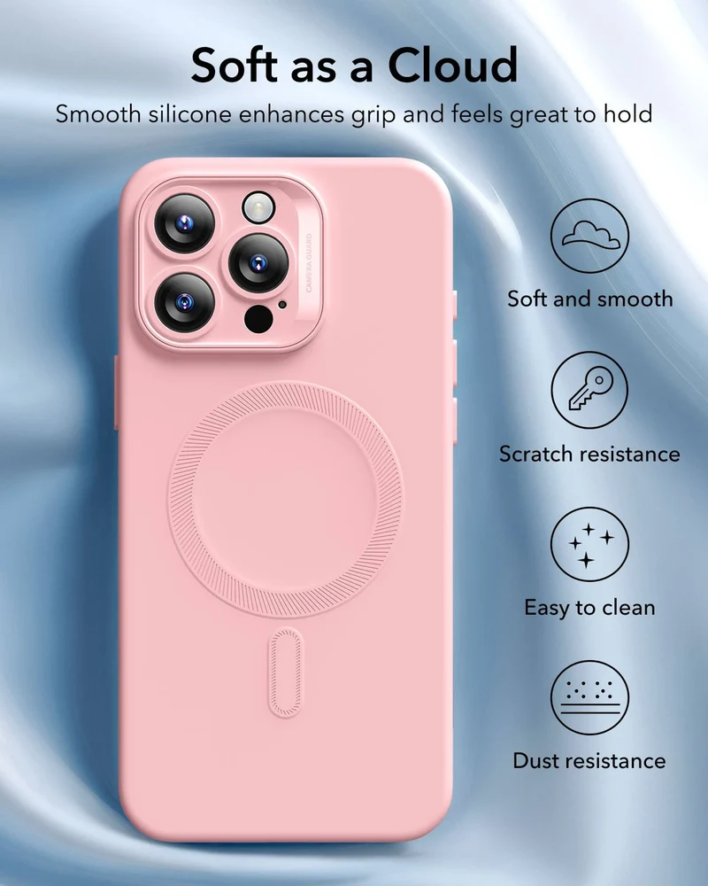 iPhone 16 Pro Max Cloud Soft Magnetic Case (Camera Control) - Pink