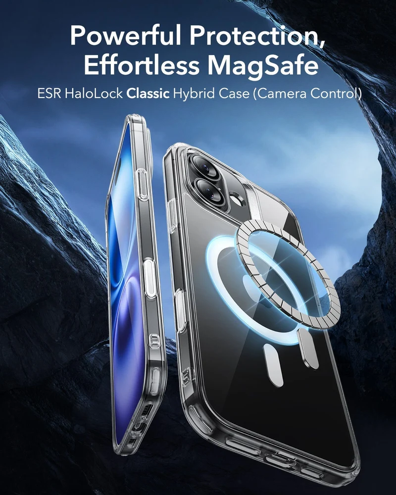 iPhone 16 HaloLock Classic Hybrid Case (Camera Control) - Frosted Black