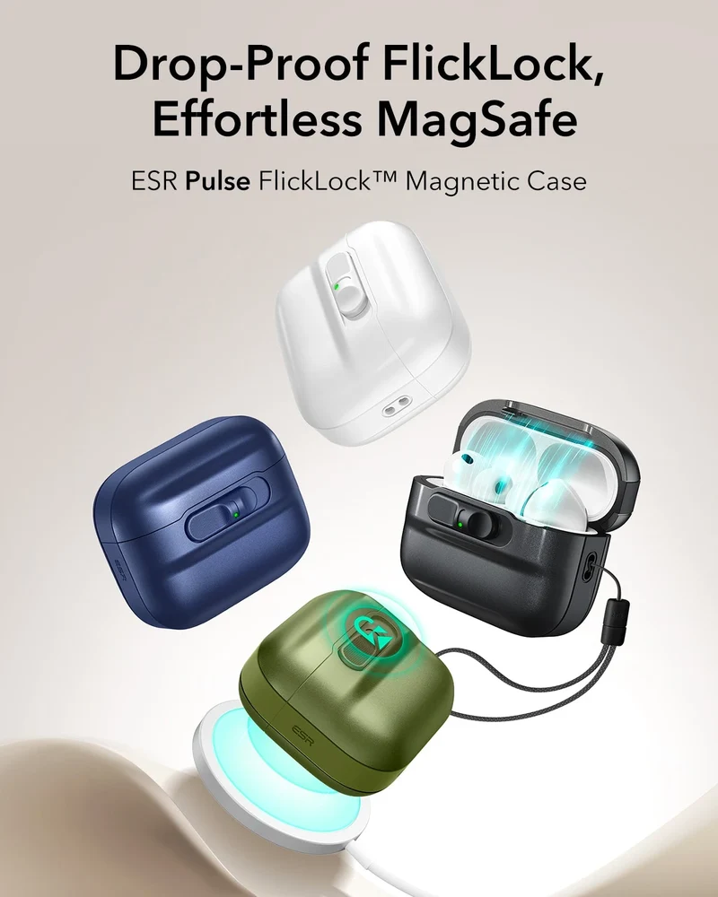 AirPods Pro 3 Pulse FlickLock Magnetic Case - Green