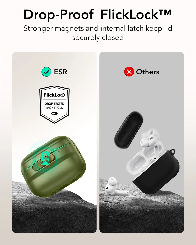 AirPods Pro 3 Pulse FlickLock Magnetic Case - Green