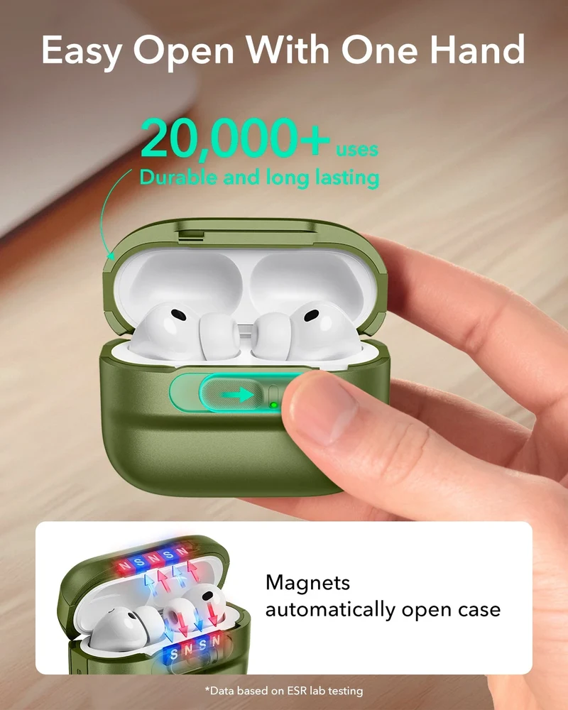 AirPods Pro 3 Pulse FlickLock Magnetic Case - Green