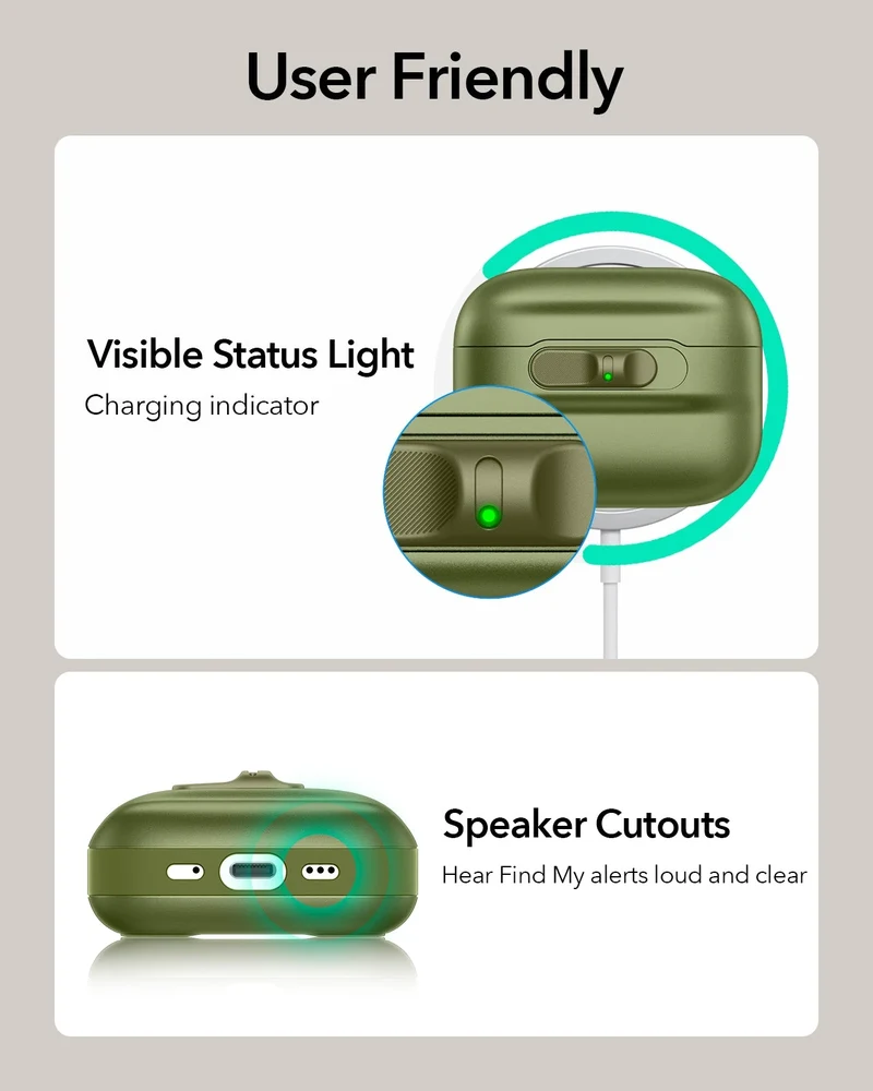 AirPods Pro 3 Pulse FlickLock Magnetic Case - Green