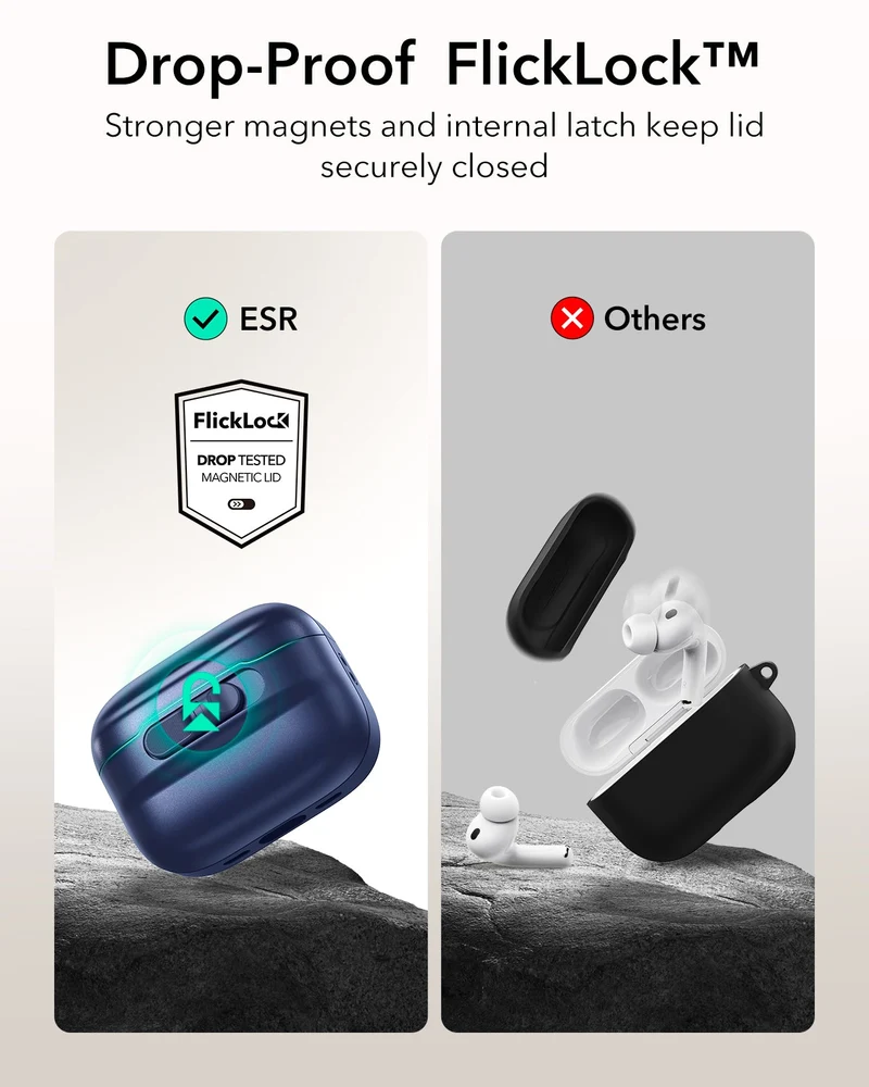 AirPods Pro 3 Pulse FlickLock Magnetic Case - Navy Blue