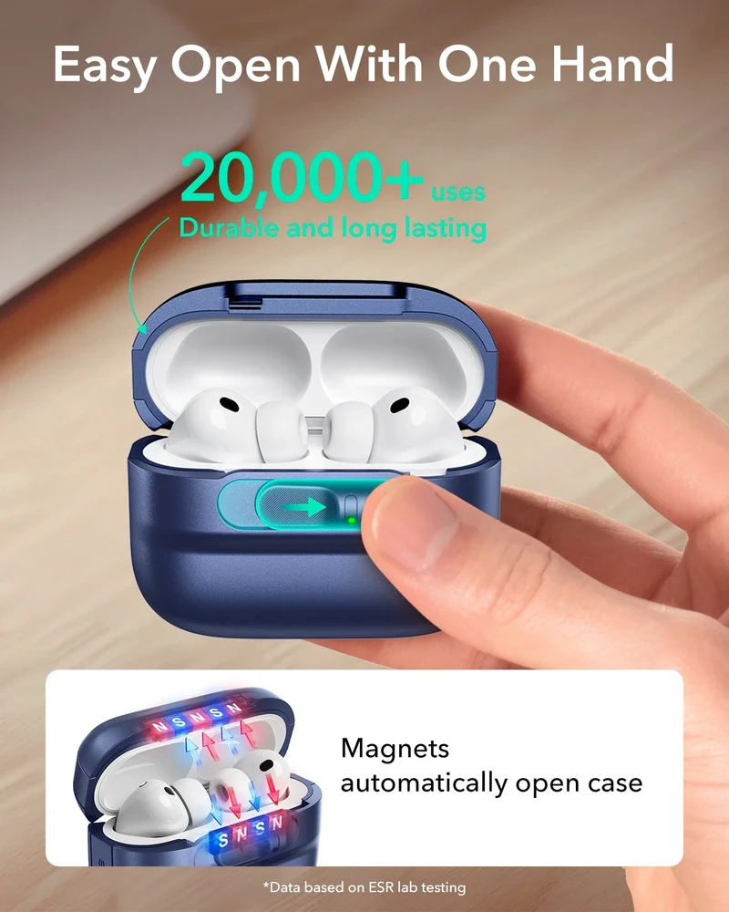 AirPods Pro 3 Pulse FlickLock Magnetic Case - Navy Blue