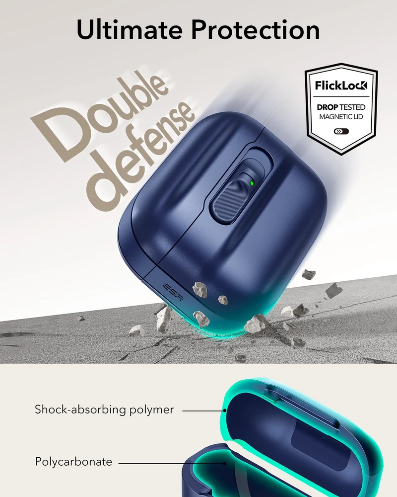 AirPods Pro 3 Pulse FlickLock Magnetic Case - Navy Blue