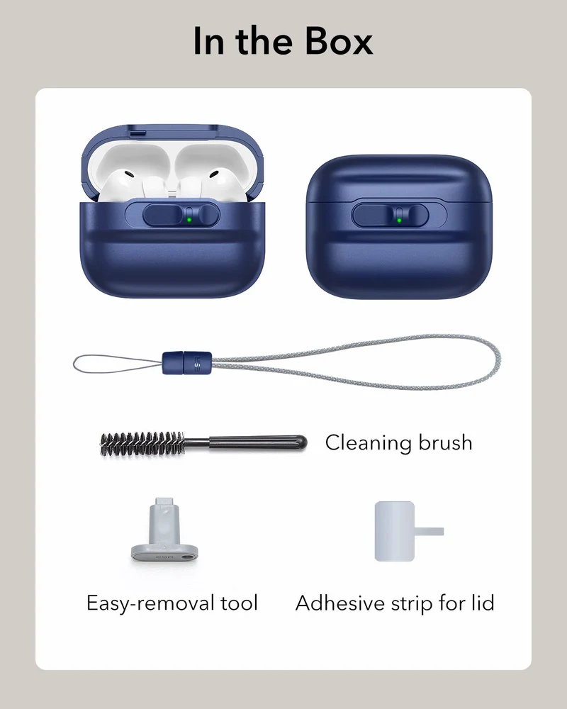 AirPods Pro 3 Pulse FlickLock Magnetic Case - Navy Blue