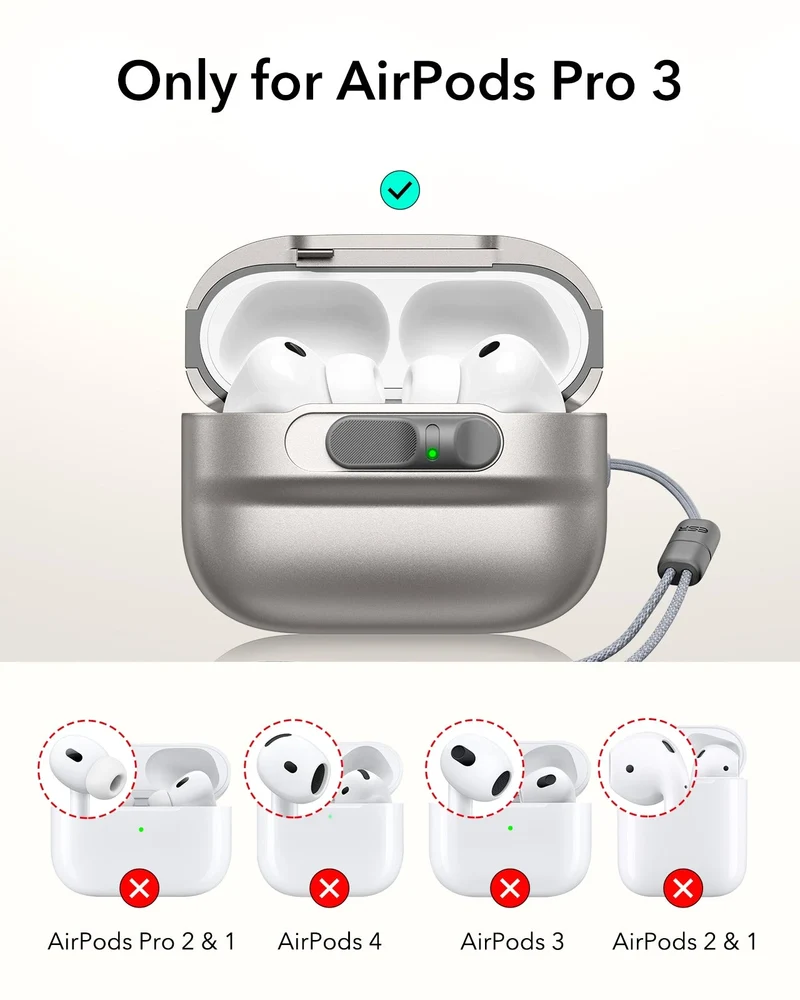 AirPods Pro 3 Pulse FlickLock Magnetic Case - Titanium