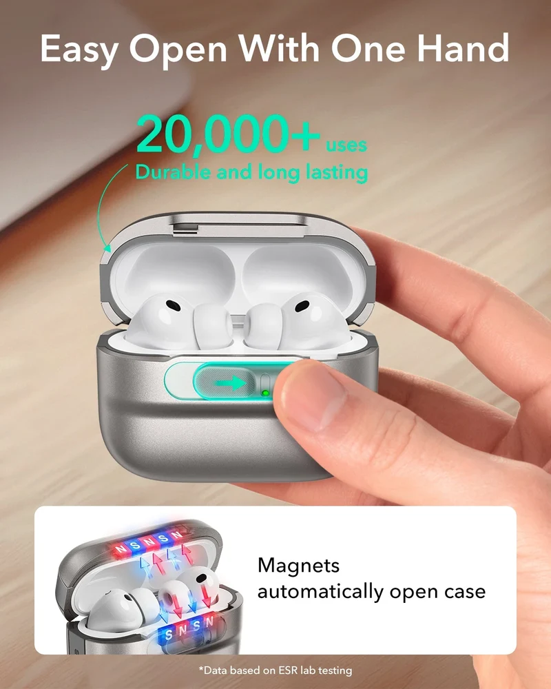 AirPods Pro 3 Pulse FlickLock Magnetic Case - Titanium