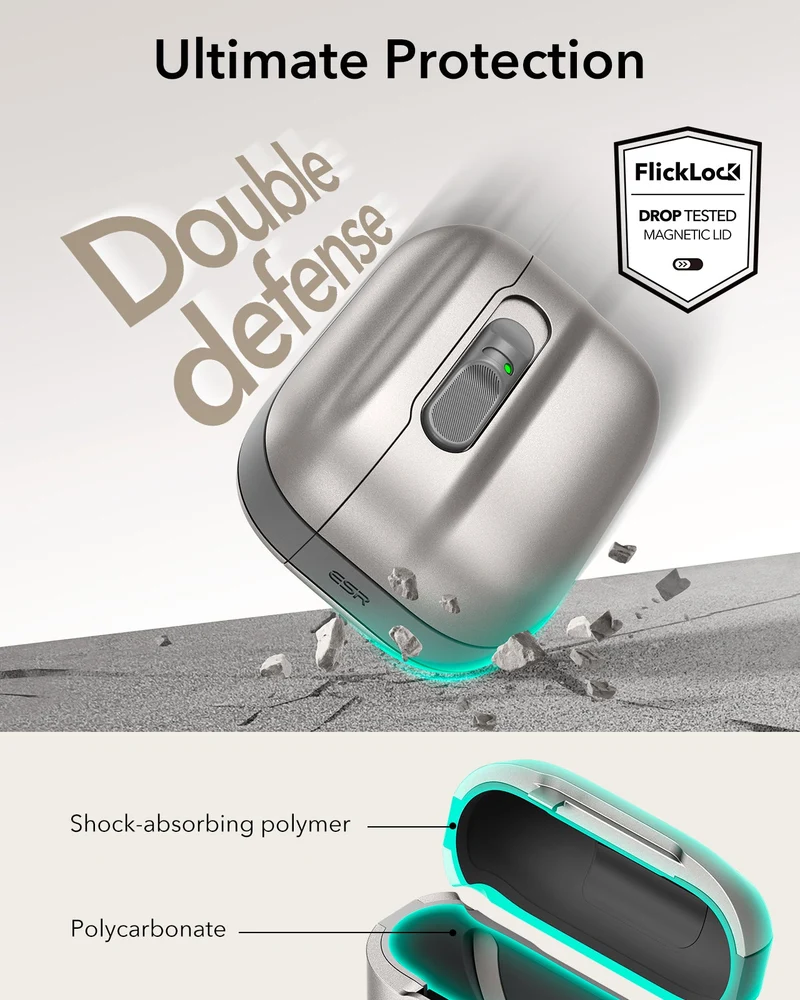 AirPods Pro 3 Pulse FlickLock Magnetic Case - Titanium