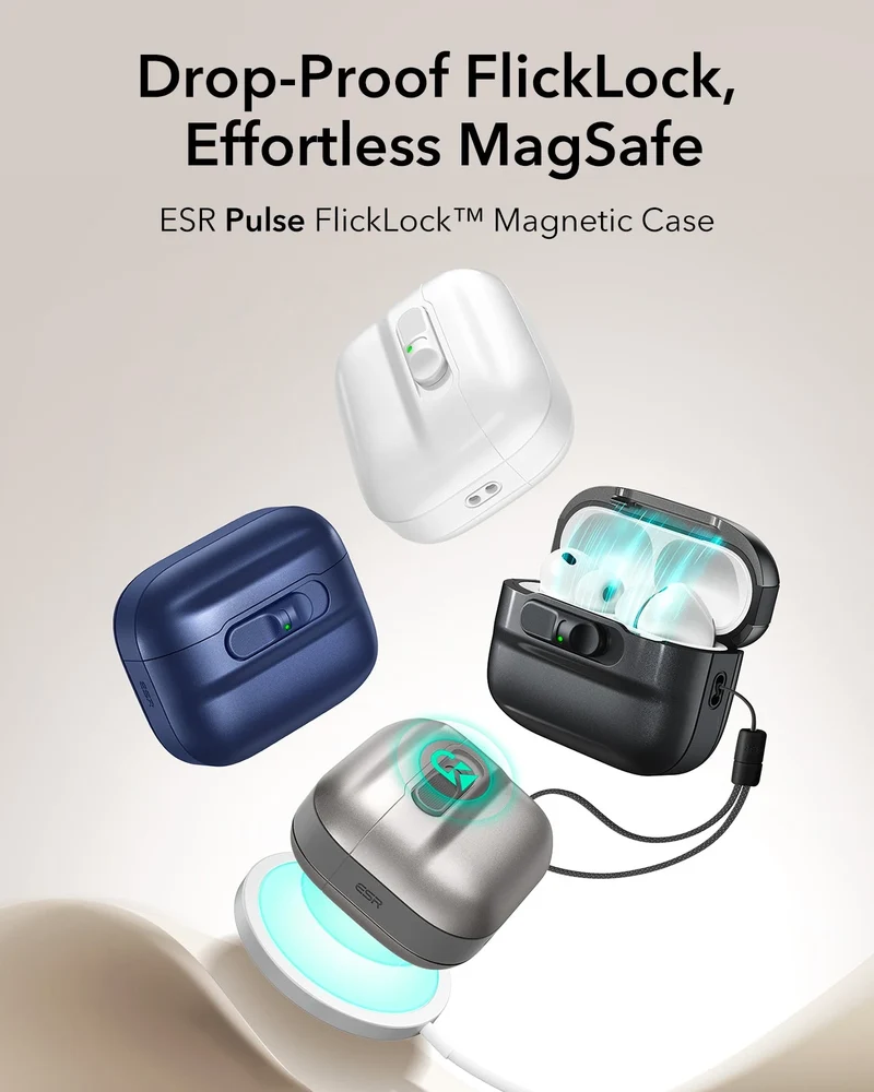AirPods Pro 3 Pulse FlickLock Magnetic Case - White