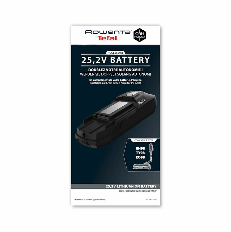 Rowenta batteria 25.2V scopa aspirapolvere XForce 11.60 RH98 RH9878 RH9890