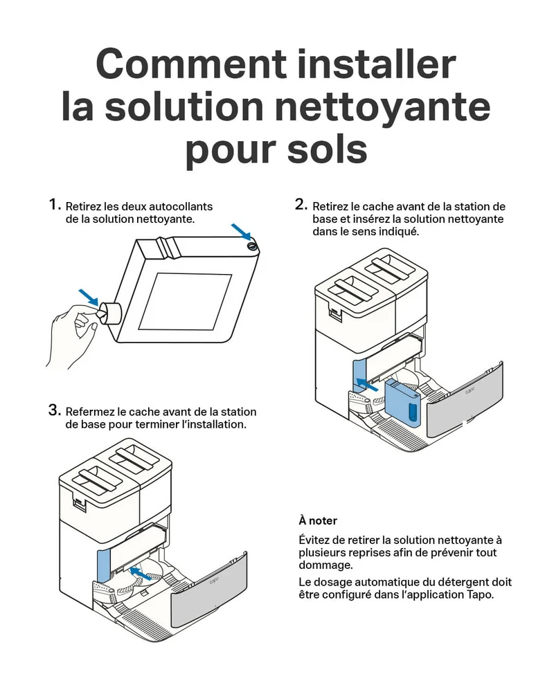 Liquide de nettoyage des sols durs pour aspirateur robot Tapo RV50 - Tapo RVA450