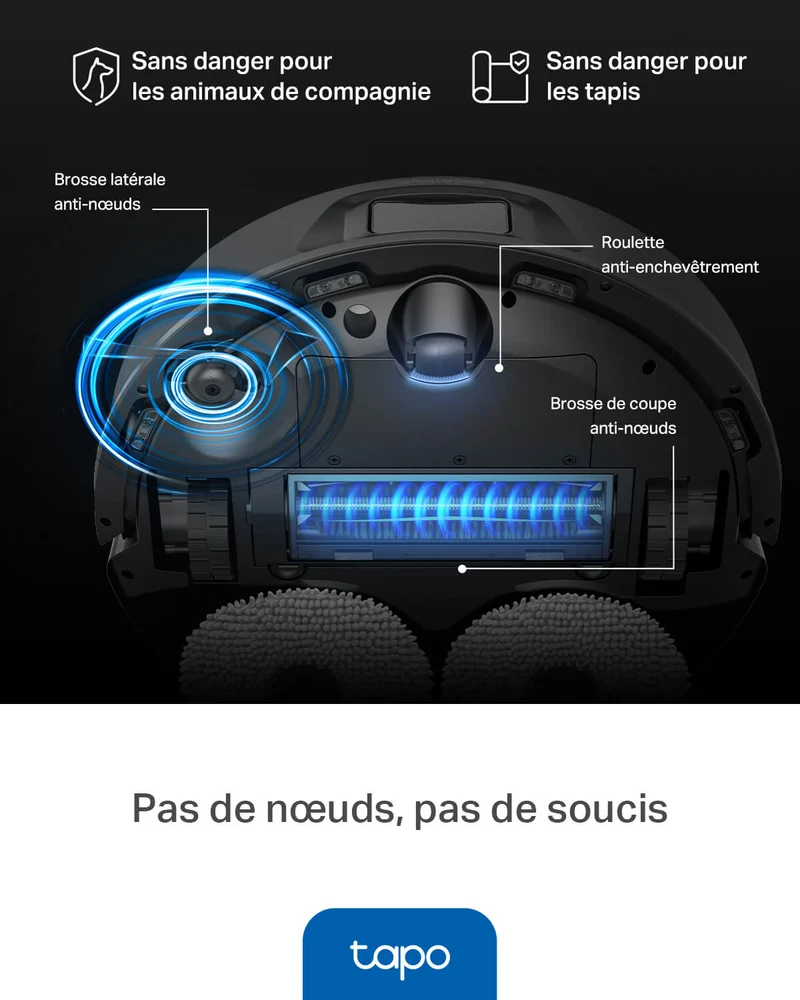 Aspirateur Robot Laveur de 15000Pa avec Station de Vidange - Tapo RV50 Pro Omni