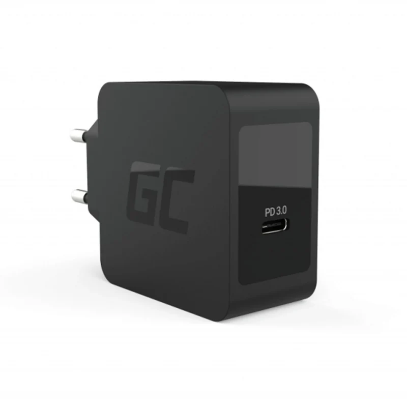 GREEN CELL - Chargeur - 18W - Alimentation électrique - Noir - USB-C