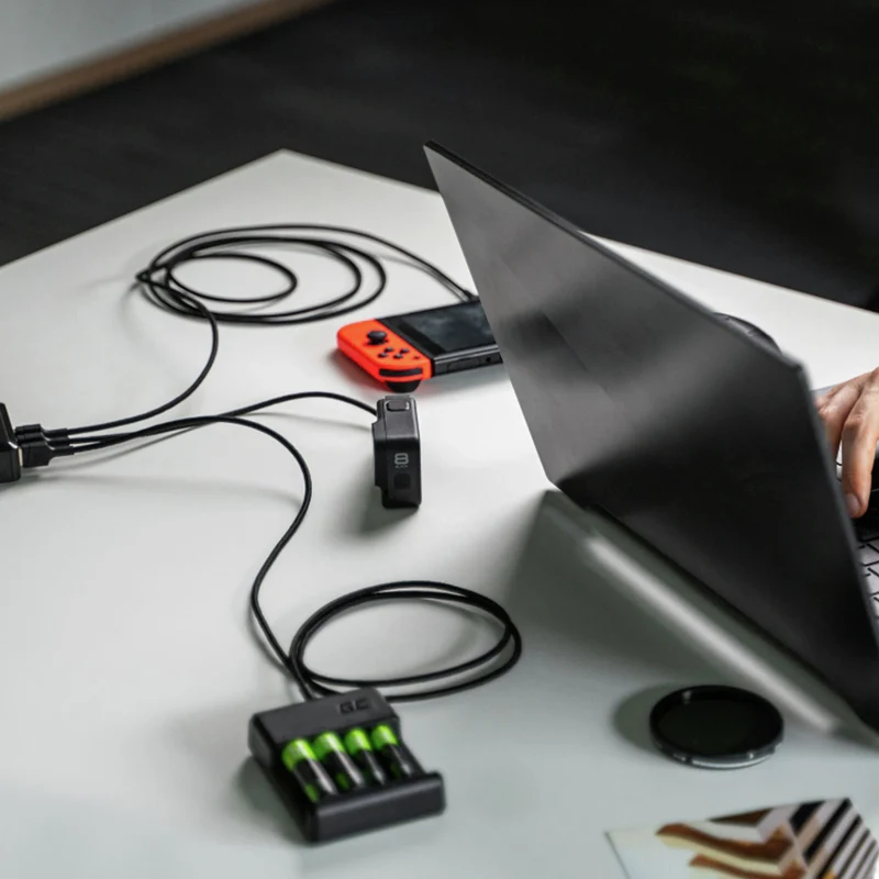 GREEN CELL - Câble de charge et de données - USB-A (mâle) - USB-C (mâle) - Ensemble - 3 pièces - 30 cm|1,2 m|2 m