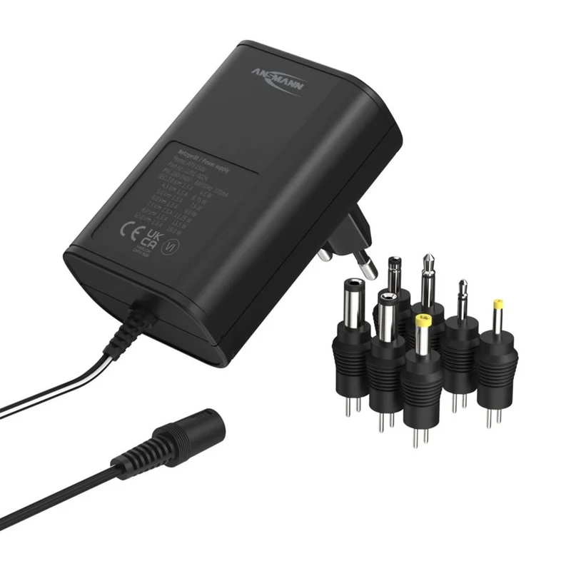 ANSMANN - Alimentation universelle - 18 W - 7 embouts - câble de 1,8 m - APS1500