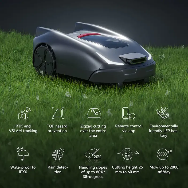 JOYBEE - 1/2 Acre Automatic Robotic Lawn Mower,RTK + Vision Navigation