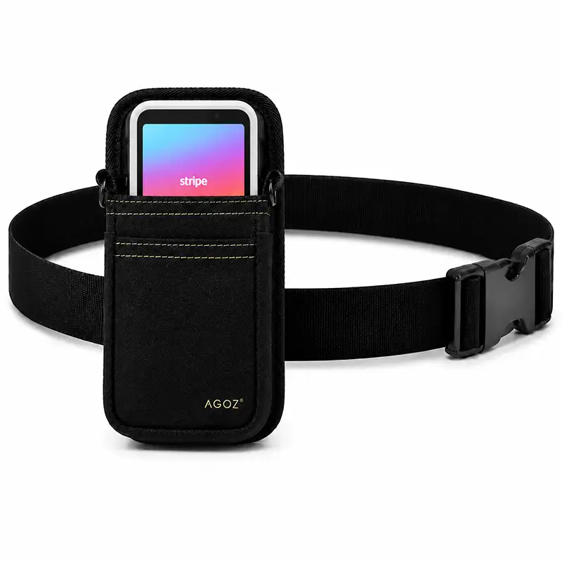 Étui ceinture pour lecteur Stripe destiné aux encaissements fréquents | Agoz