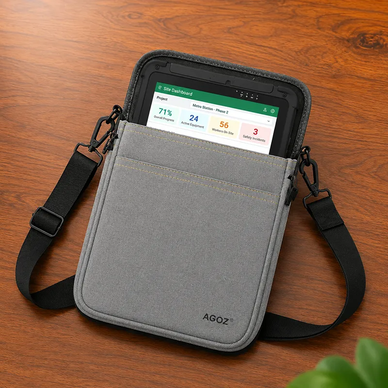 Étui de transport pour tablette JLT avec bandoulière pour équipes logistiques et de terrain | Agoz