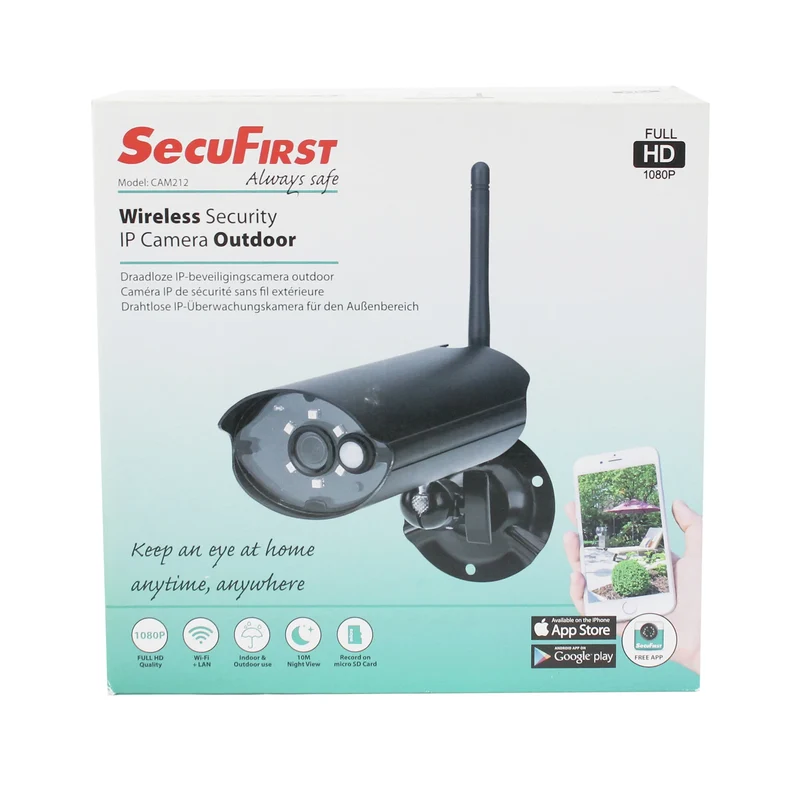 SECUFIRST - caméra de sécurité IP sans fil extérieure - CAM212